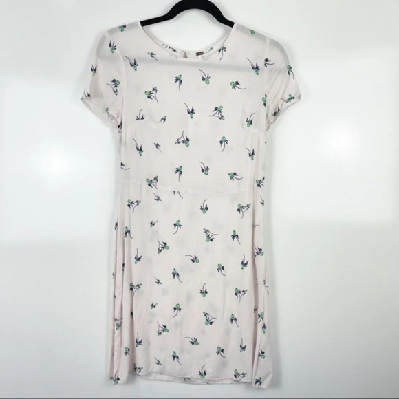 NEW Free People Floral T-Shirt Slip Dress *Flawed Size 0 - Picture 1 of 10